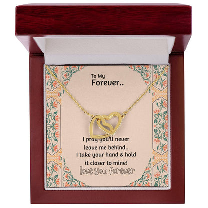 To My Forever Interlocking Hearts Necklace