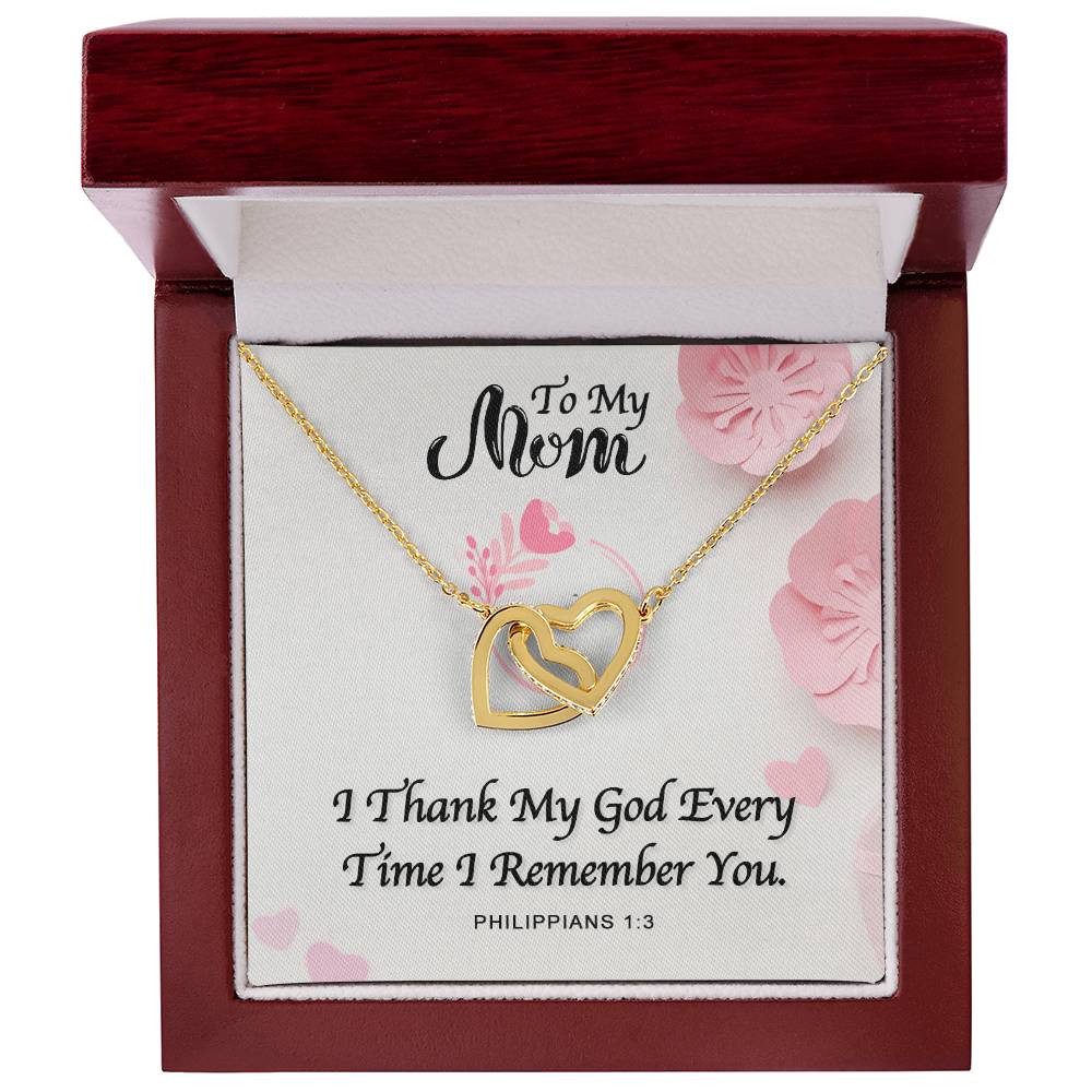 Mom Necklace Mother Necklace Mom Gift Mother'S Day Gift Mother'S Day Necklace Mother Daughter Gift Interlocking Hearts Necklace