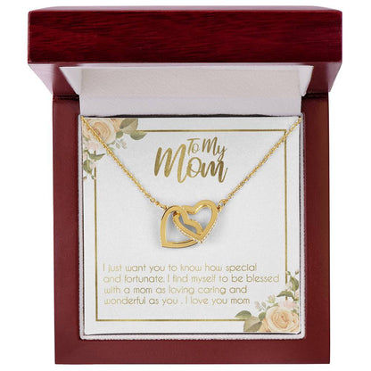 Gift For Mom - Birthday Gift For Mom Mothers Day Gift For Mom Gift For Mom Birthday Necklace For Mom Daughter To Mom Gift Interlocking Hearts Necklace
