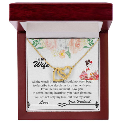 Gift For Wife To Show Just How Deeply In Love You Are. Interlocking Hearts Necklace