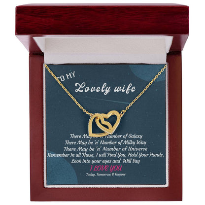 Love Of Galaxy Interlocking Hearts Necklace