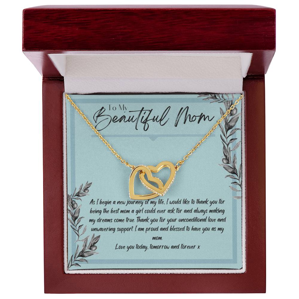 Mother Interlocking Hearts Necklace