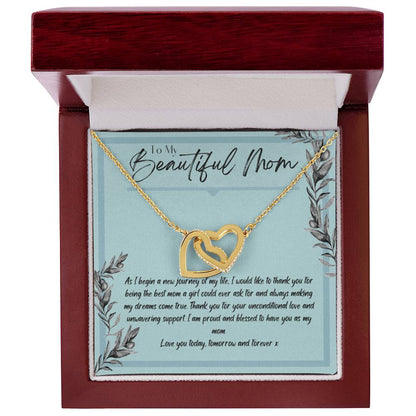 Mother Interlocking Hearts Necklace