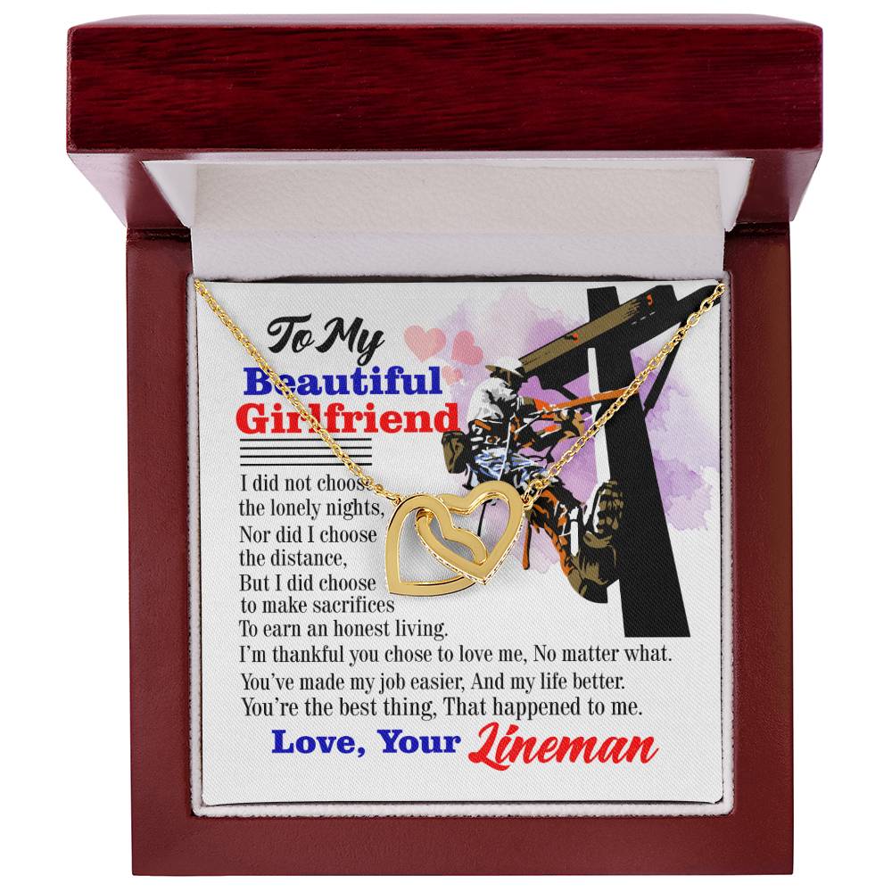 Lineman'S Girlfriend - Interlocking Heart Necklace Interlocking Hearts Necklace