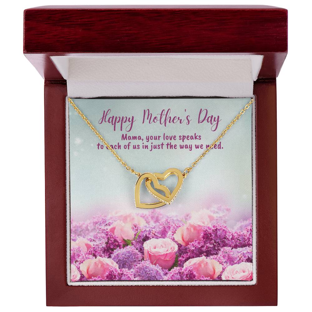 Mother'S Day Two Hearts Sp009 Interlocking Hearts Necklace