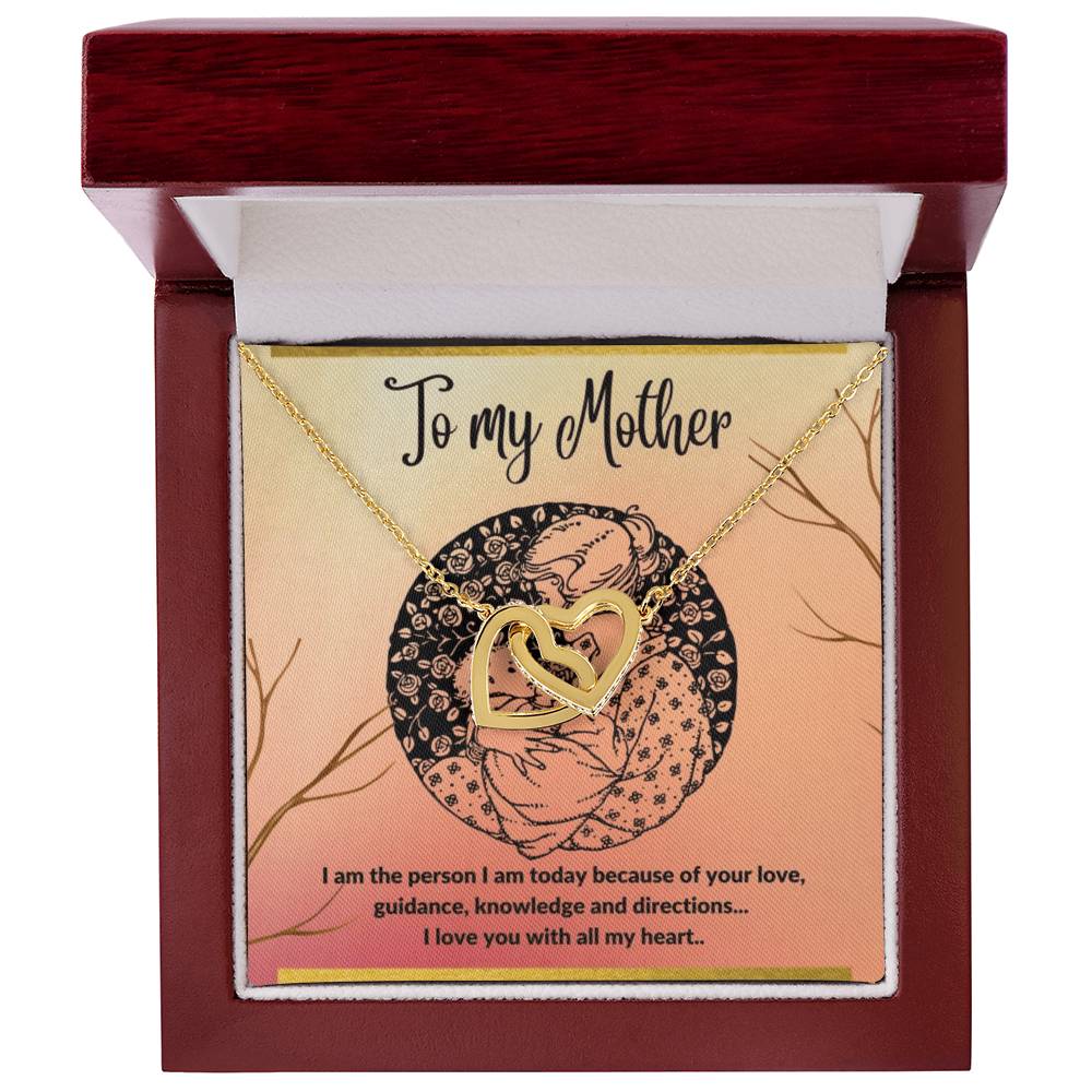 To My Mother - Interlocking Hearts Necklace