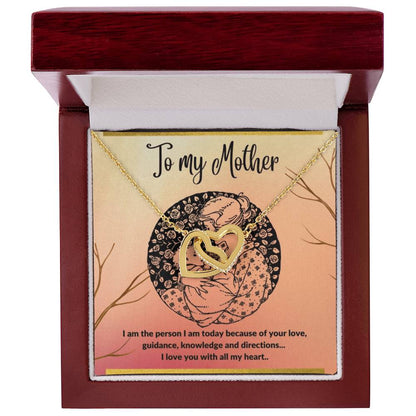 To My Mother - Interlocking Hearts Necklace