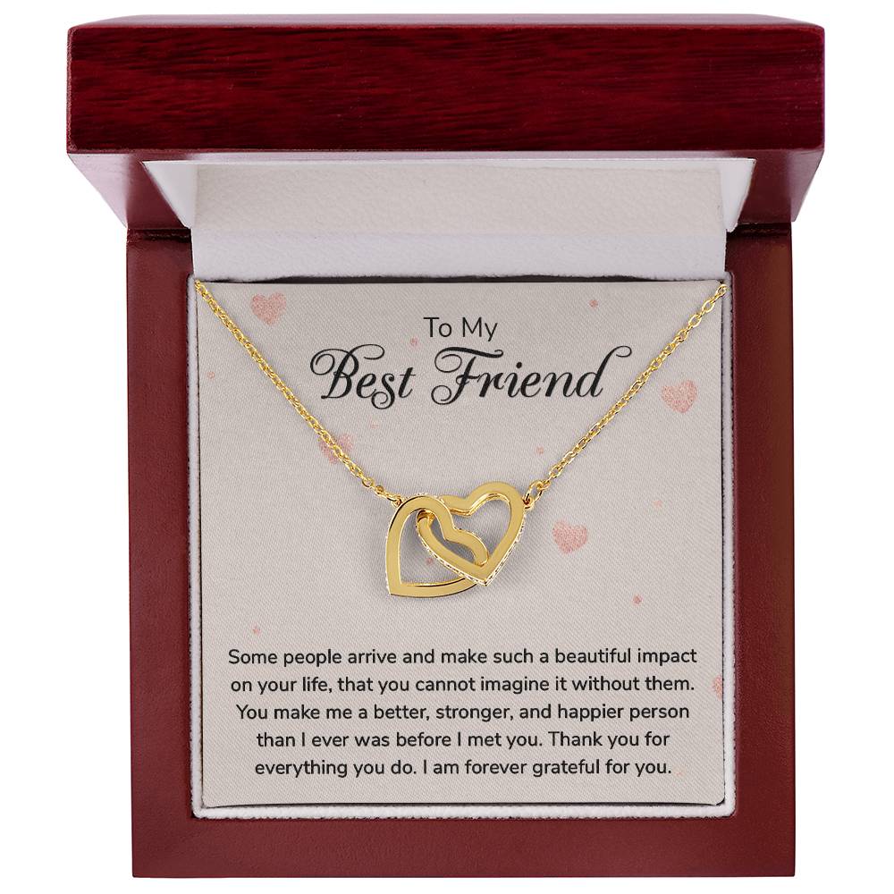 Some People Arrive And Make Such A Beautiful Impact Interlocking Hearts Necklace