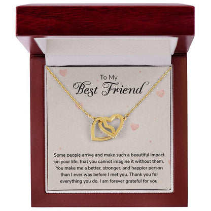 Some People Arrive And Make Such A Beautiful Impact Interlocking Hearts Necklace