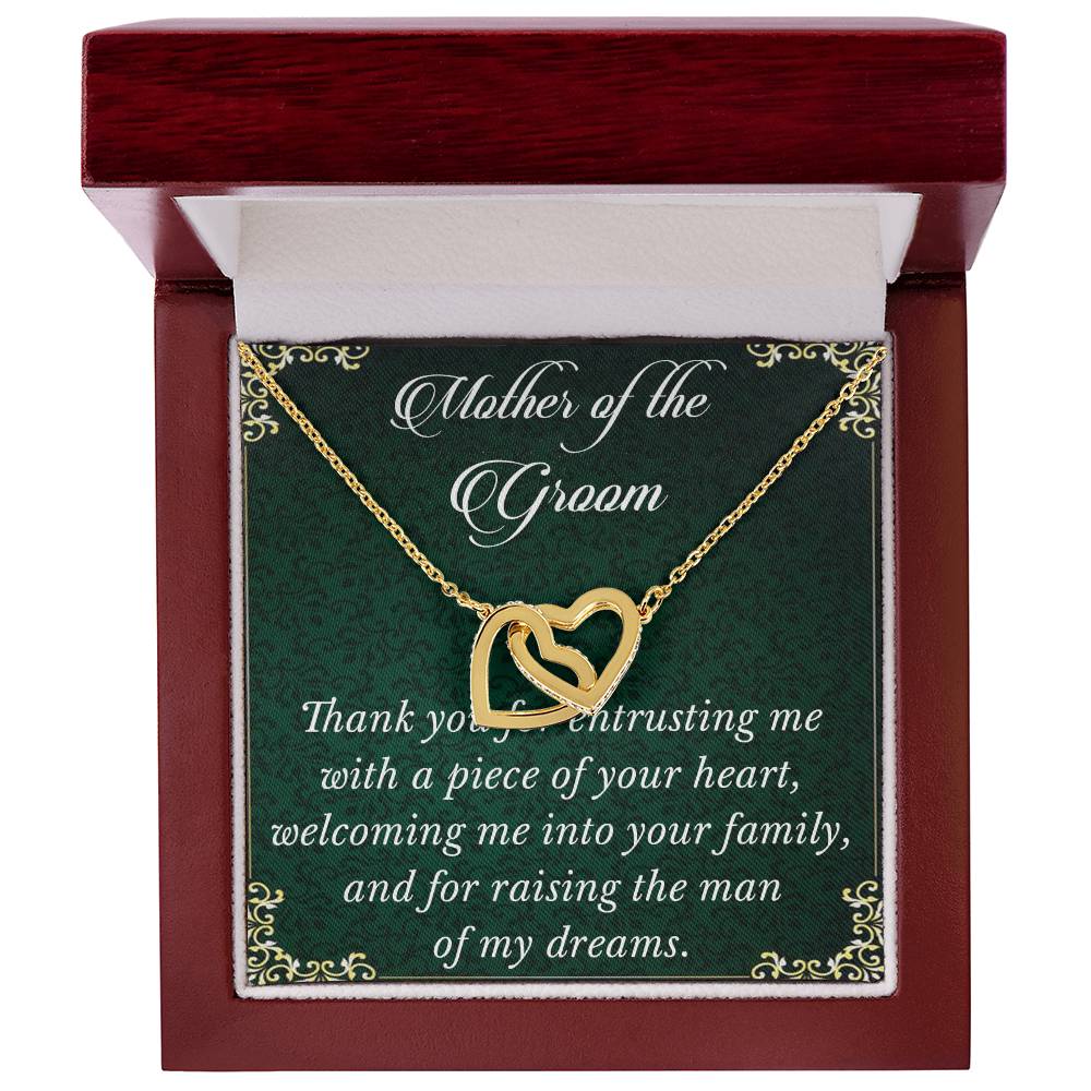 Mother Of The Groom Necklace From Bridemother In Law Necklacegroom'S Mother Interlocking Hearts Necklace Mother Of The Groom Wedding Gift