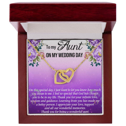 Aunt Of The Bride Gift Aunt Wedding Gift Aunt Of The Bride Interlocking Hearts Necklacewedding Gift For Auntaunt Necklacethank You Gift