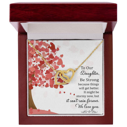 Necklace - To Our Daughter Interlocking Hearts Necklace