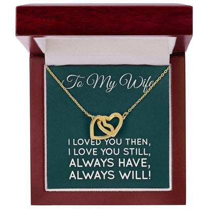 I Love You Interlocking Hearts Necklace