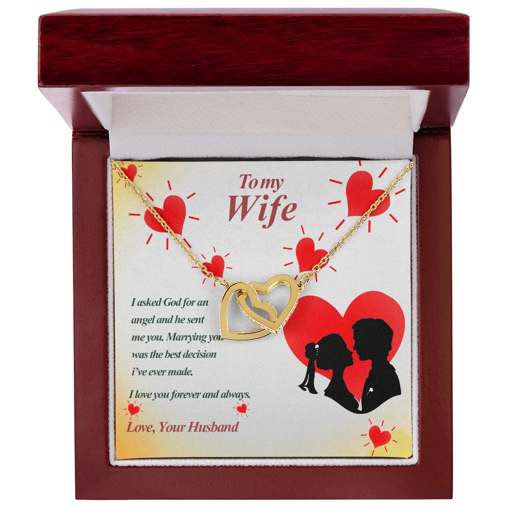 I Love You Forever And Always - Interlocking Hearts Necklace