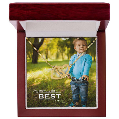 Necklace - My Mom Is The Best Ever Interlocking Hearts Necklace