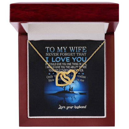 Gift For Wife - Interlocking Hearts Necklace
