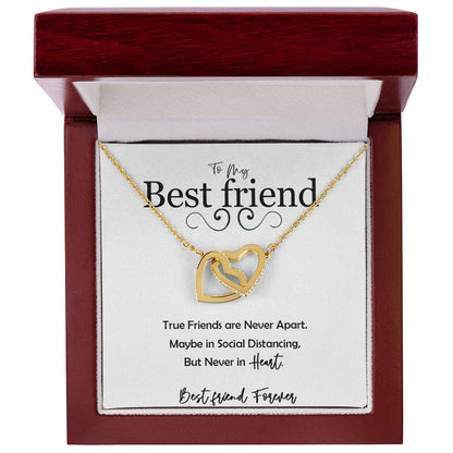 To My Best Friend Interlocking Hearts Necklace