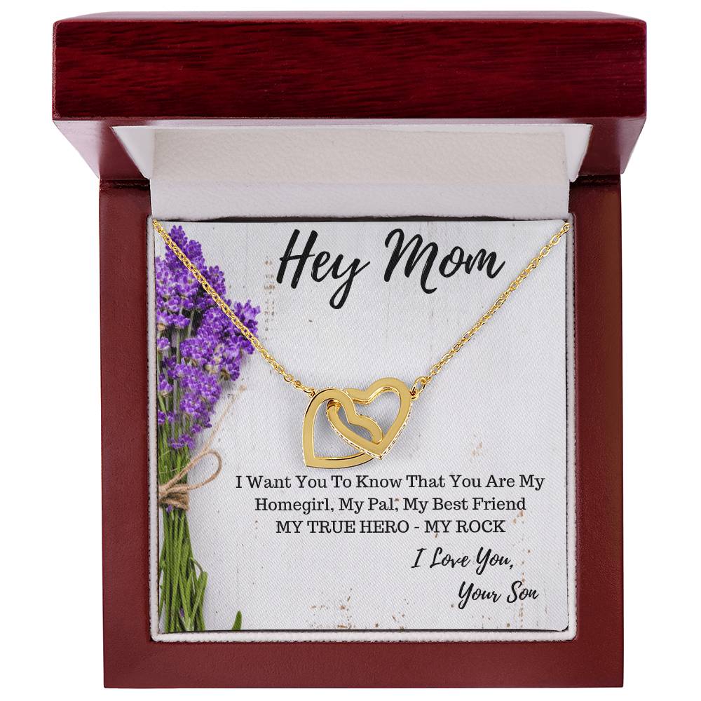 Gift For Mom - Gift For Mothers Day Interlocking Hearts Necklace