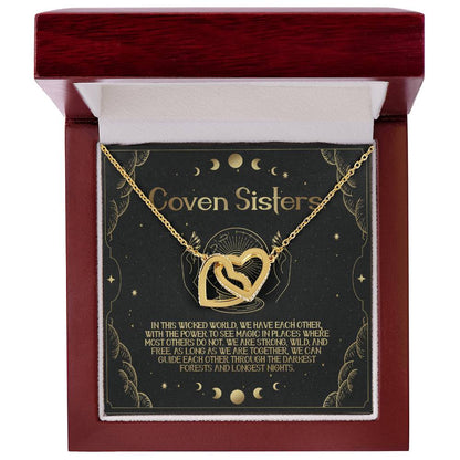 Coven Sisters Interlocking Interlocking Hearts Necklace