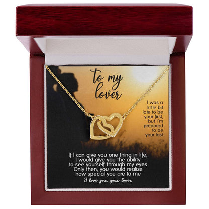 Unique Lover'S Gift - Two Hearts Necklace Interlocking Hearts Necklace