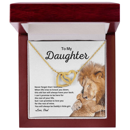 To My Daughter - Necklace Gift Set Interlocking Hearts Necklace