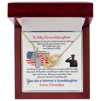 Veteran'S Granddaughter - Interlocking Heart Necklace Interlocking Hearts Necklace