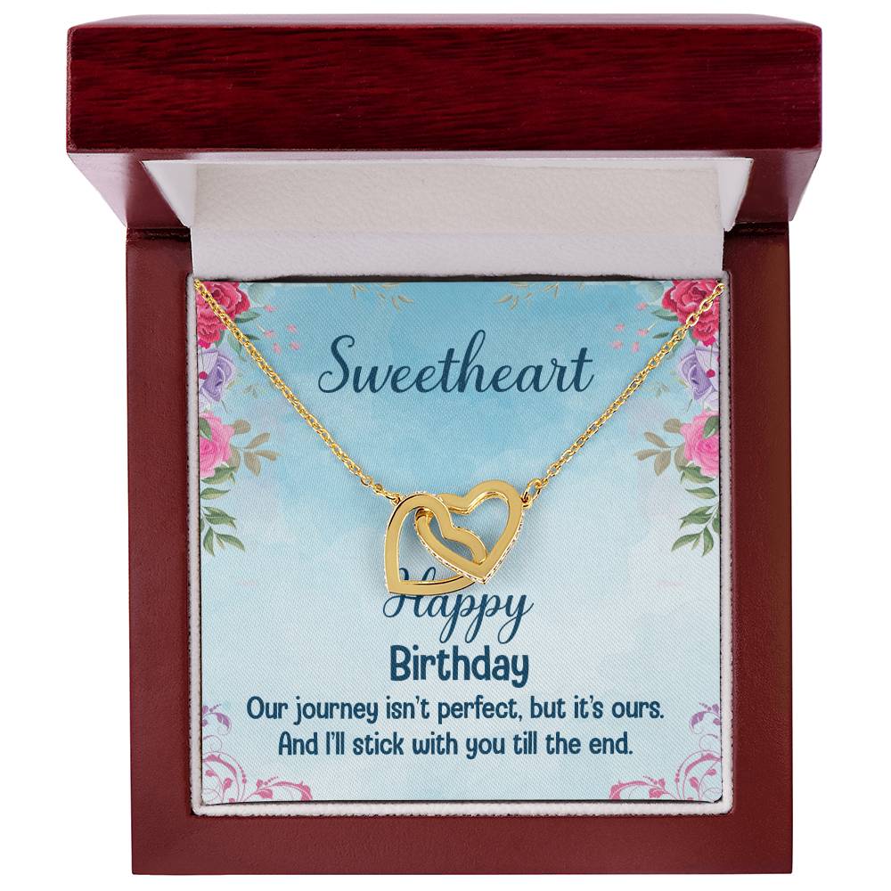 Happy Birthday To My Love - Interlocking Hearts Necklace