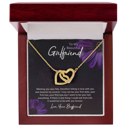 Interlocking Hearts - Romantic Girlfriend Necklace Gift Interlocking Hearts Necklace