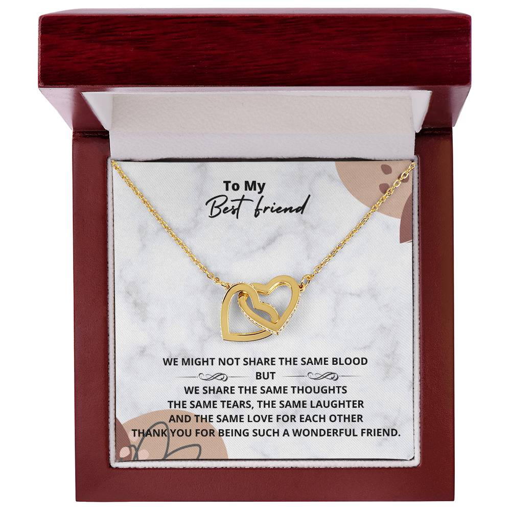 Wonderful Friend Necklace Interlocking Hearts Necklace