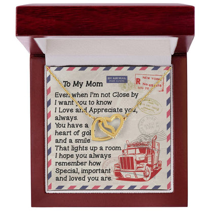 Trucker'S Mom - Interlocking Heart Necklace Interlocking Hearts Necklace
