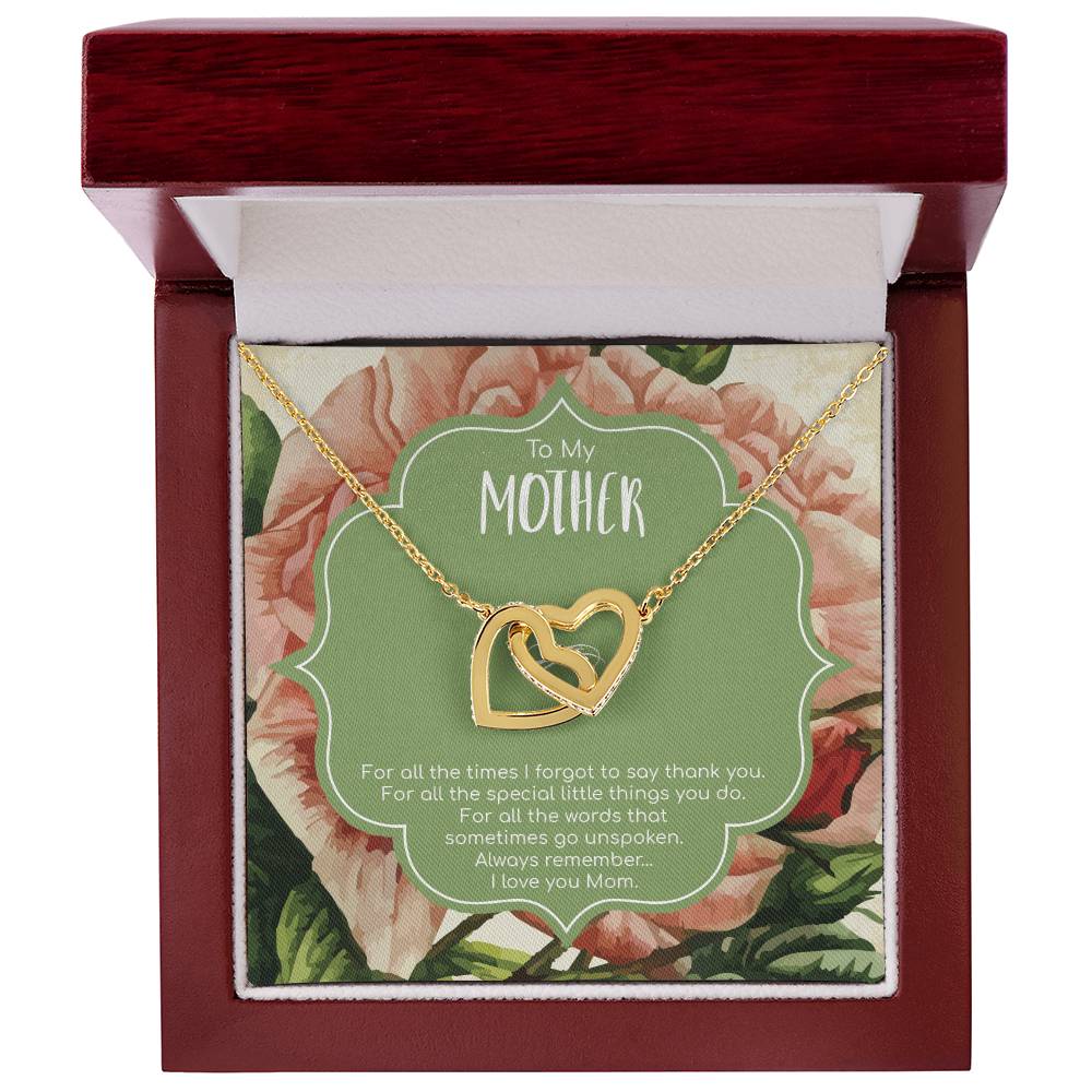 Interlocking Hearts Necklace For Mother
