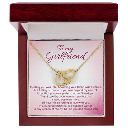 Interlocking Hearts Necklace For Your Girl