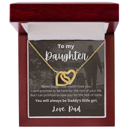 Interlocking Hearts Necklace - Daughter Gift
