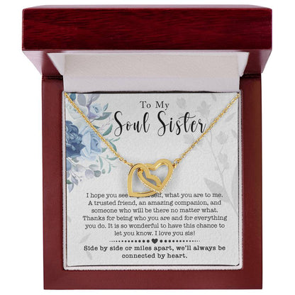 Soul Sister - Hearts Necklace Interlocking Hearts Necklace