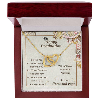 Interlocking Heart Necklace For Your Granddaughter Perfect Graduation Gift Interlocking Hearts Necklace