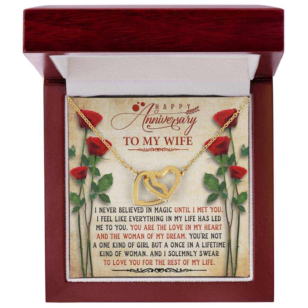 Lovly Gift For Anniversary - Gift For Wife Interlocking Hearts Necklace