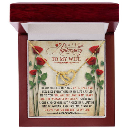 Lovly Gift For Anniversary - Gift For Wife Interlocking Hearts Necklace