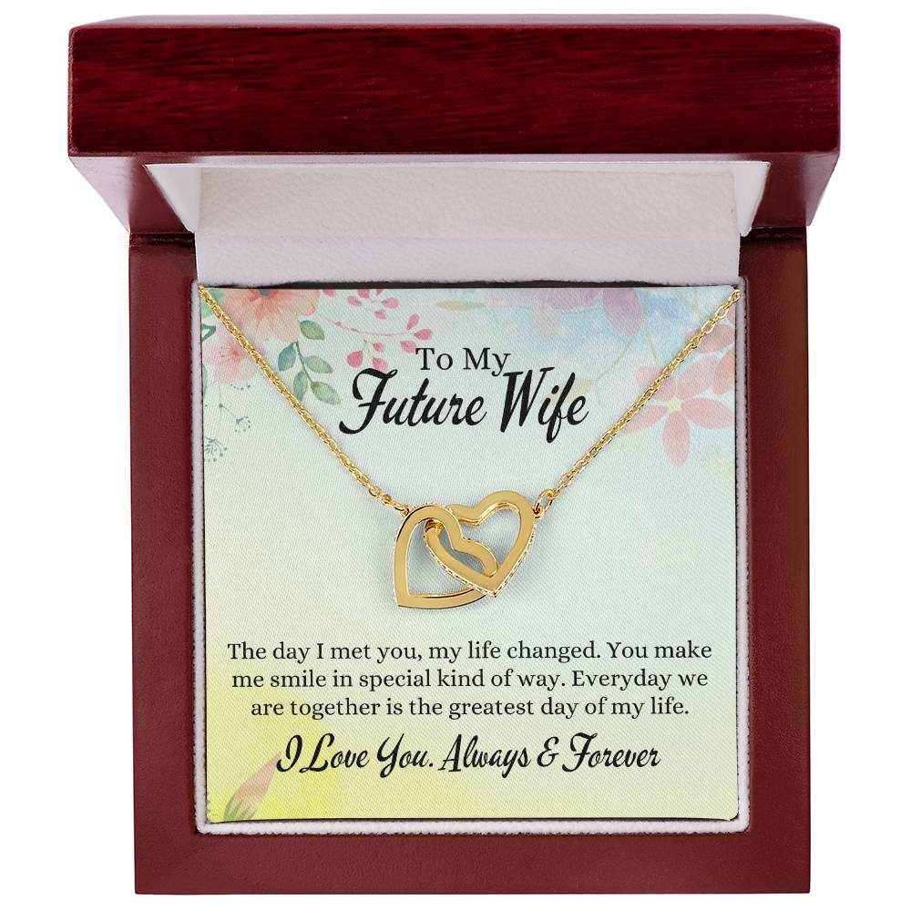Best Gift For Future Wife Interlocking Hearts Necklace