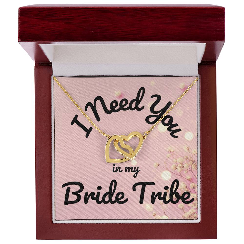 Entwined Heart Bride Tribe Necklace Interlocking Hearts Necklace