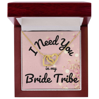 Entwined Heart Bride Tribe Necklace Interlocking Hearts Necklace