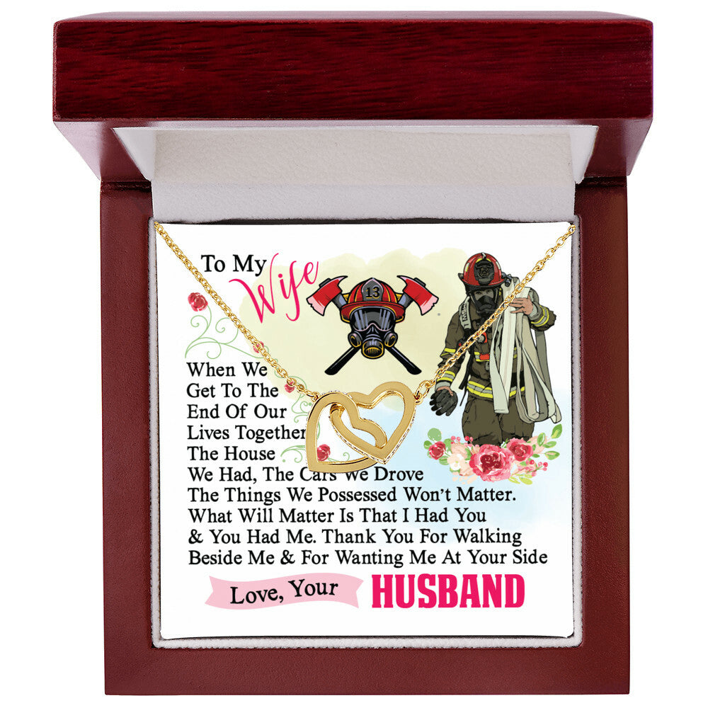 Firefighter'S Wife - Interlocking Heart Necklace Interlocking Hearts Necklace