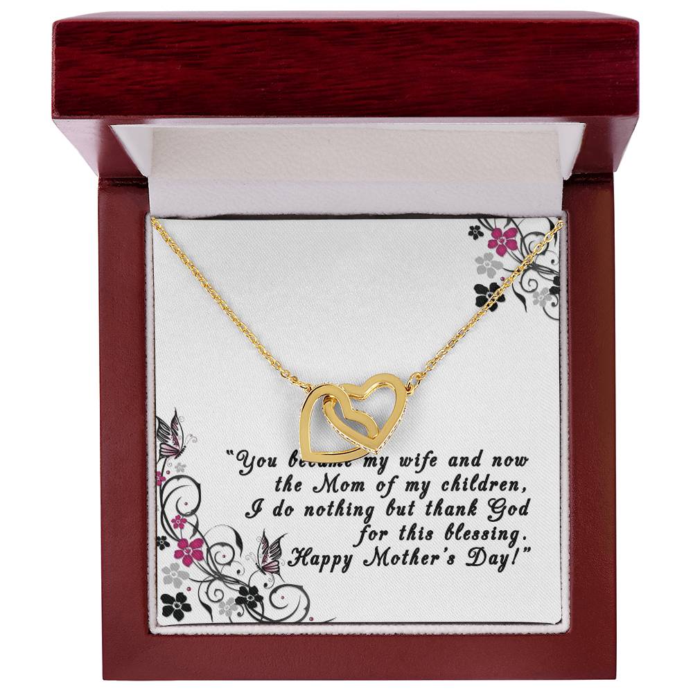 Mother'S Day Gift For Wife Interlocking Hearts Necklace