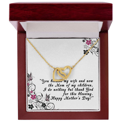 Mother'S Day Gift For Wife Interlocking Hearts Necklace