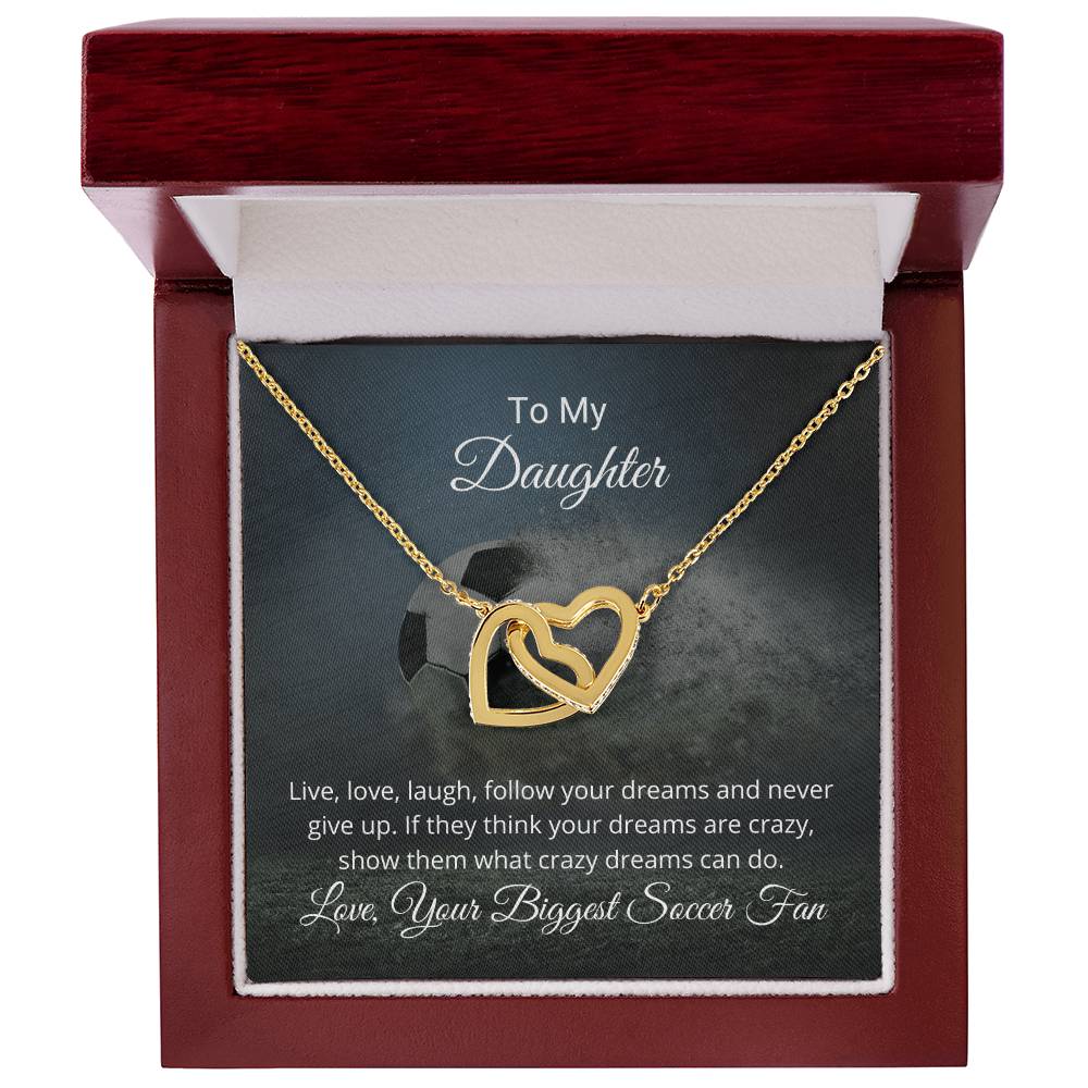 Live Love Laugh Necklace Interlocking Hearts Necklace