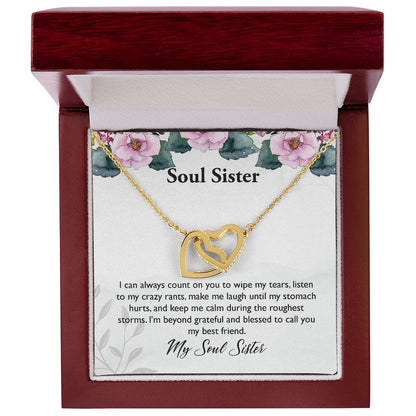 My Soul Sister Interlocking Hearts Necklace
