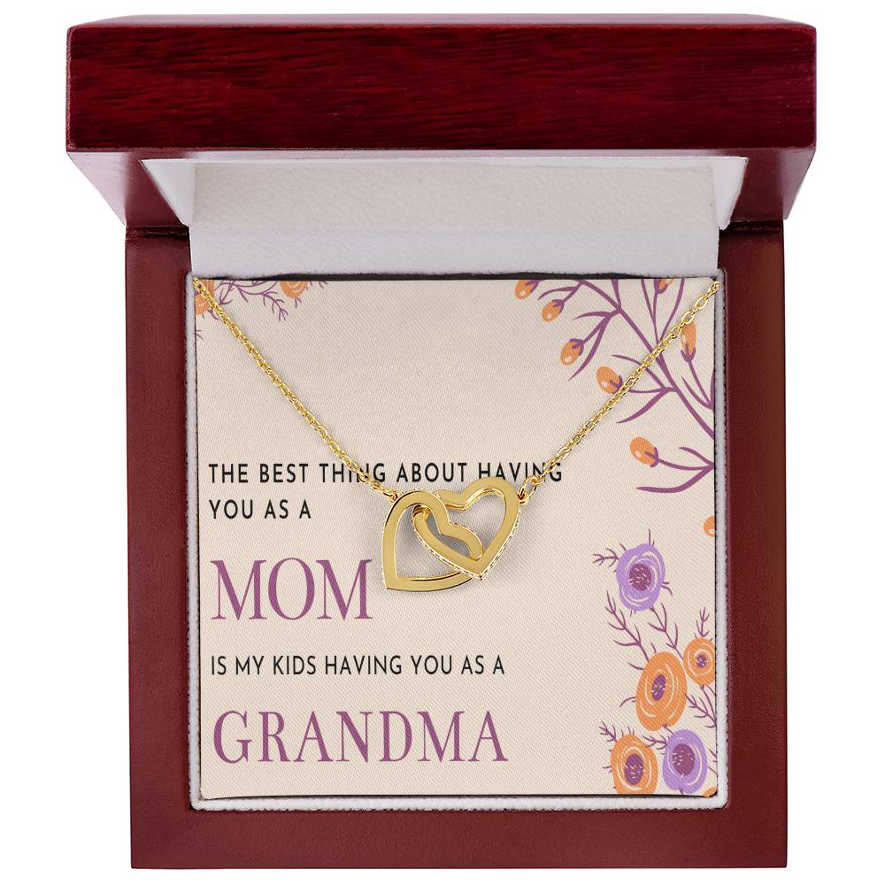 To My Mom Infinite Heart Message Card For All Necklace Jewelry From Son Daughter Gift Anniversary Birthday Graduation Mothers Day Interlocking Hearts Necklace