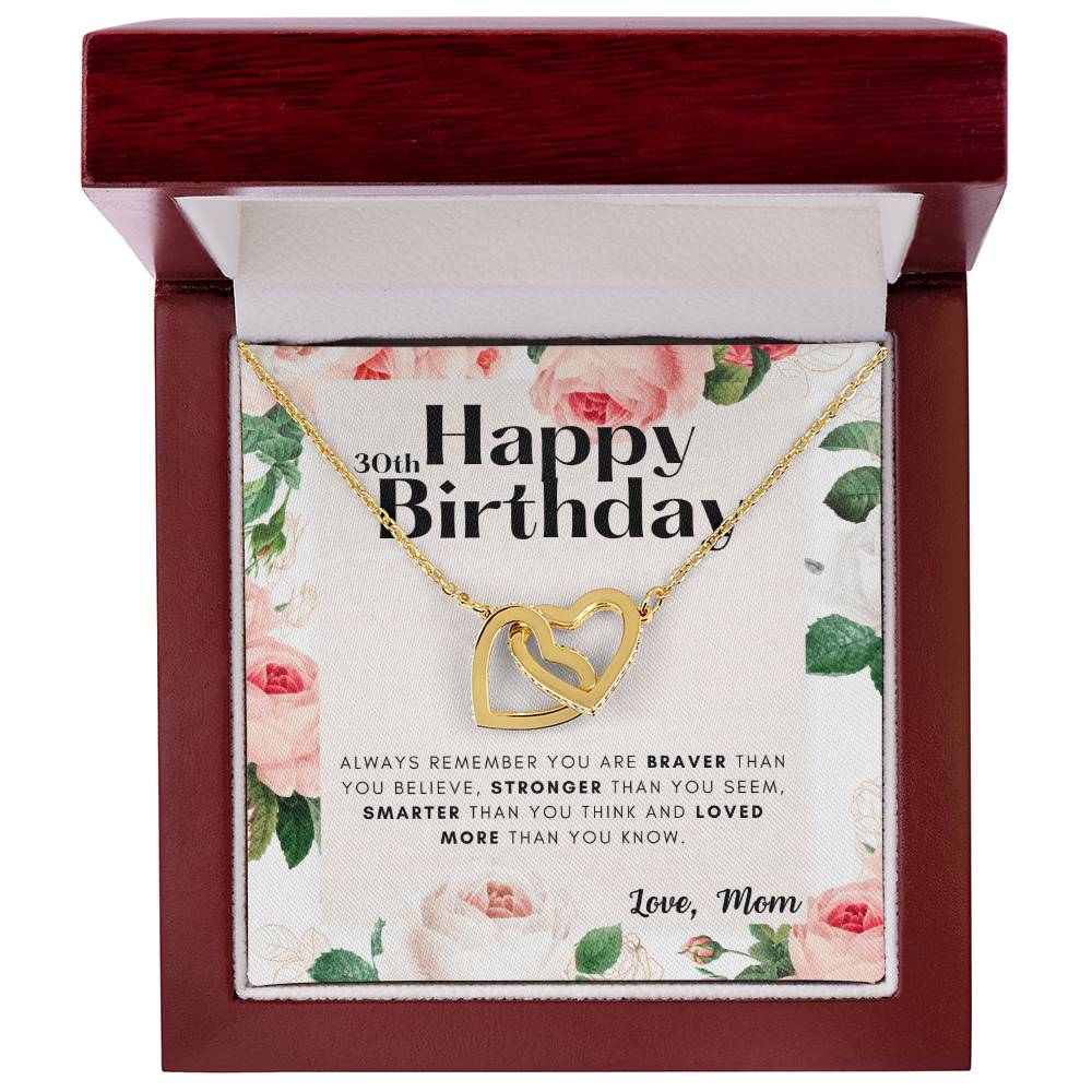 30Th Birthday Gifts For Daughter Necklace For Daughter 3 Decade Jewelry 30 Years Old 30Th Birthday Gift Necklace Jewelry Gift For Daughter Interlocking Hearts Necklace
