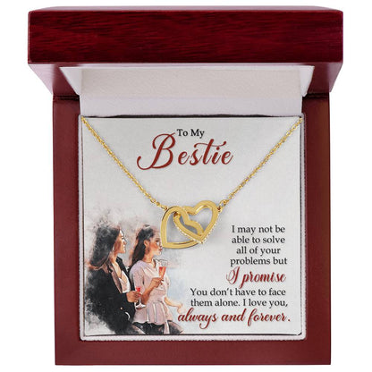 Always And Forever Friendship Necklace Interlocking Hearts Necklace