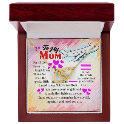 Pilot'S Mom - Interlocking Heart Necklace Interlocking Hearts Necklace