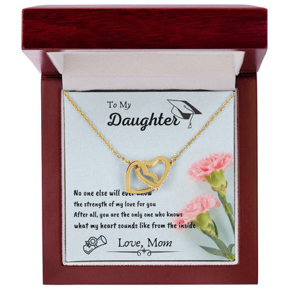 Interlocking Hearts Graduation Gift For Daughter By Mom Interlocking Hearts Necklace